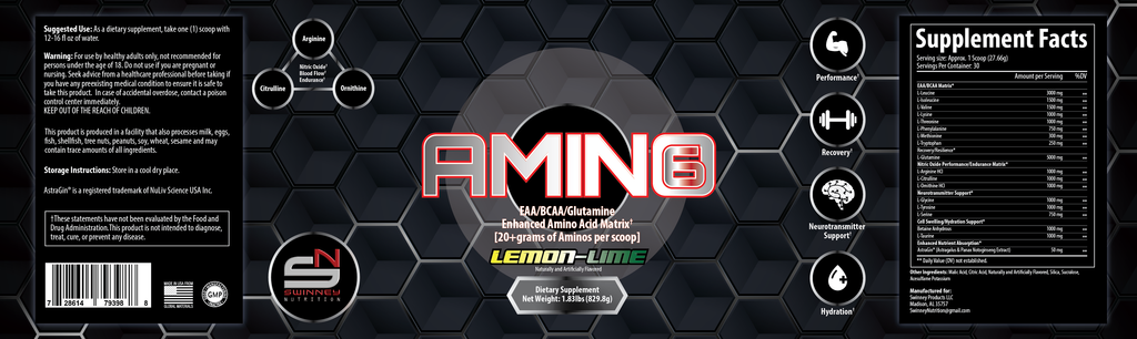 AMINO6 - Lemon Lime - Swinney Nutrition